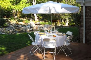 image of a Table Umbrella with Stand (Table not included) For use in 36 inch, 42 inch, 48 inch, or 60